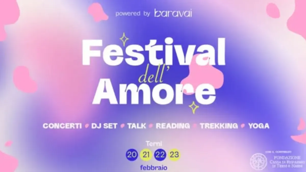 Festival dell’Amore 2025 a Terni: quattro giorni di musica, cultura e spettacolo da non perdere