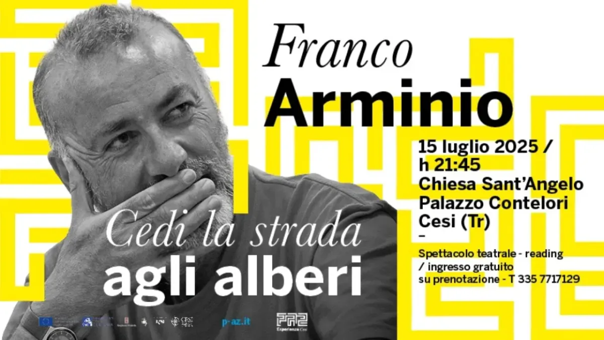 Franco Arminio porta la sua poesia in Umbria: a Cesi il reading “Cedi la strada agli alberi”