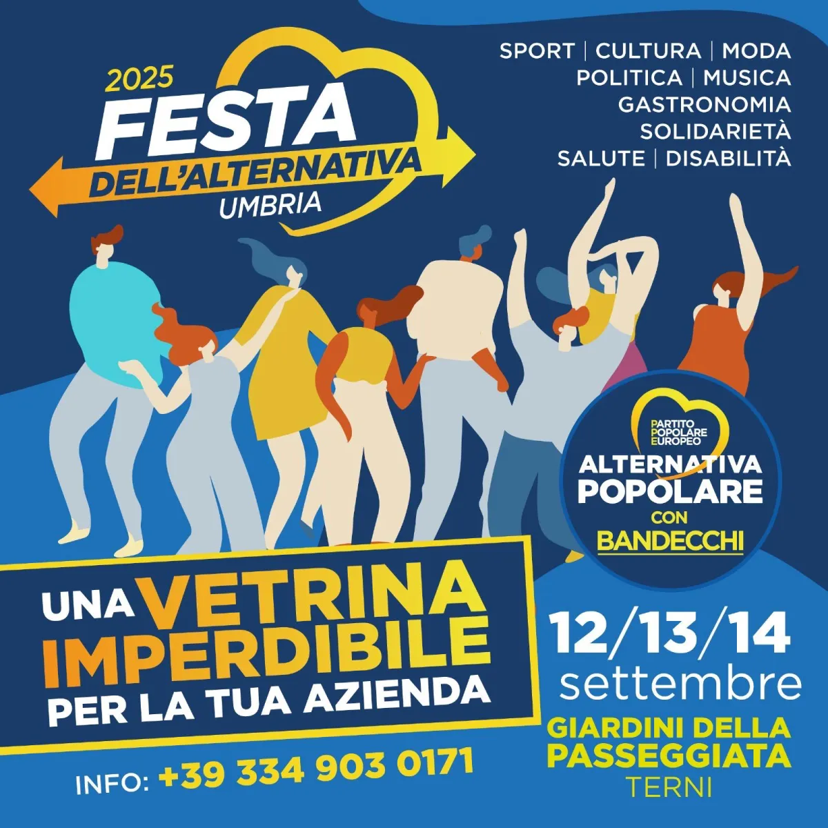 A Terni si rinnova la 'Festa dell'Alternativa'. La terza edizione dedicata a Ilaria Sula, Fausto Leali super ospite