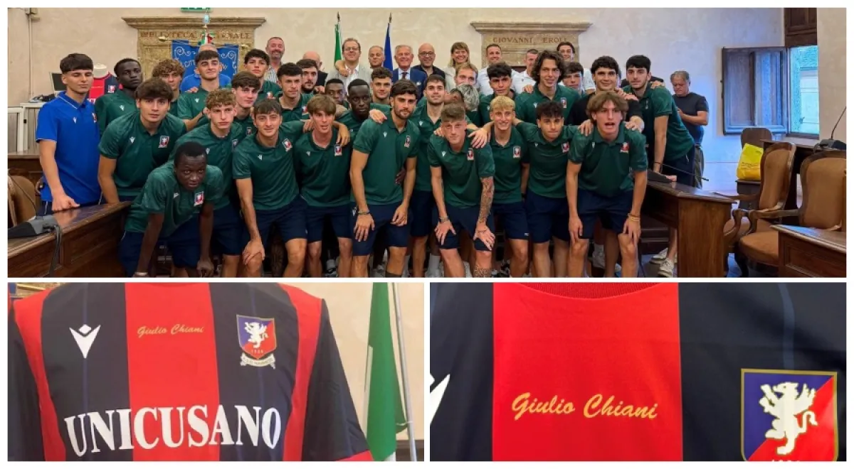 Narnese, presentata la squadra e le nuove maglie nel ricordo di Giulio Chiani
