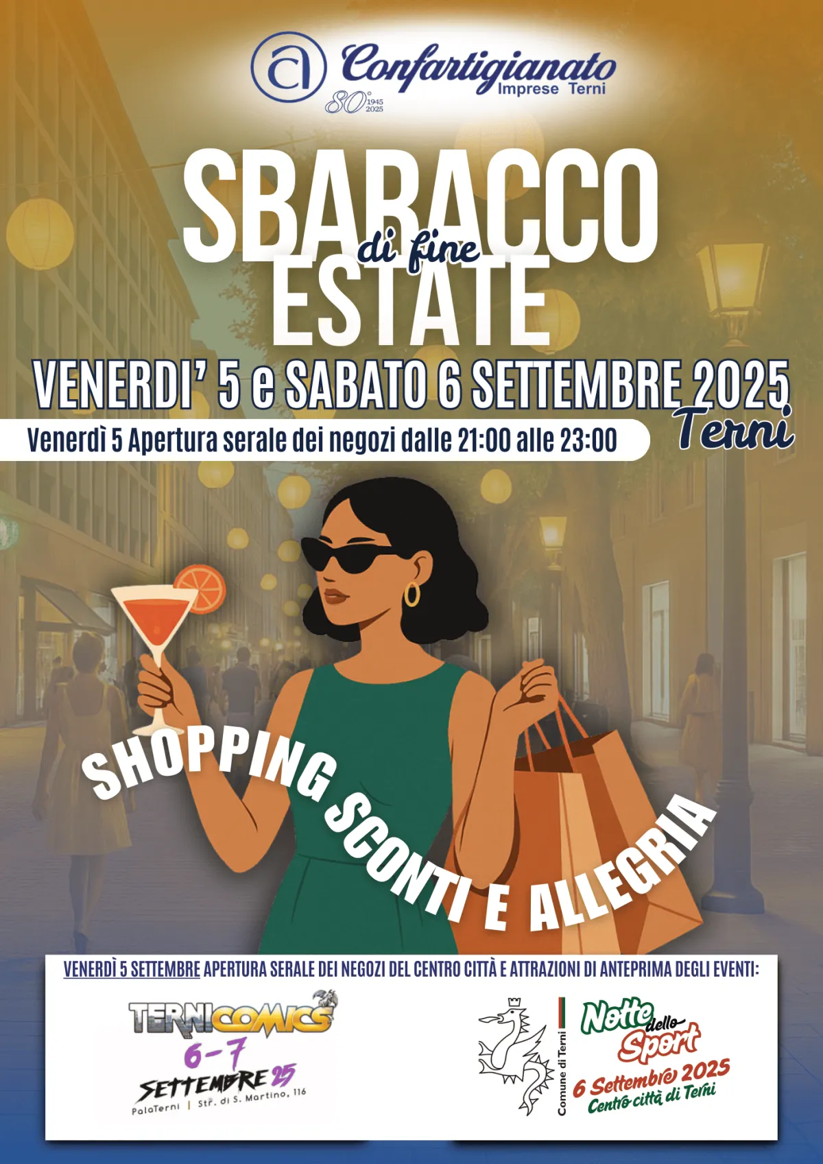 Terni, pienone di appuntamenti nel weekend: sbaracco di fine estate, Notte Bianca dello Sport e Terni Comics uniscono le forze