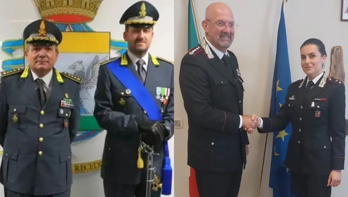 Cambi al vertice delle forze dell’ordine a Terni: Dilillo alla Guardia di Finanza, Martini al NORM dei Carabinieri