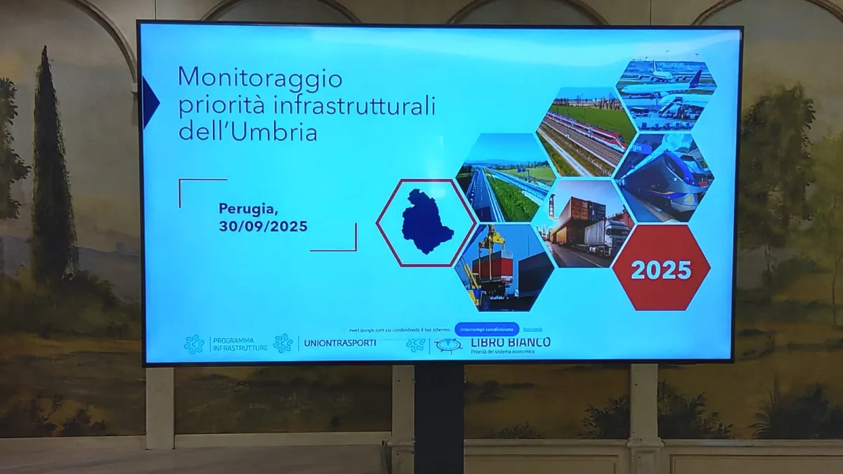 Infrastrutture, l’Umbria al bivio: Libro Bianco e incontro Regione–Anas tra aeroporto, ferrovie e Nodo di Perugia
