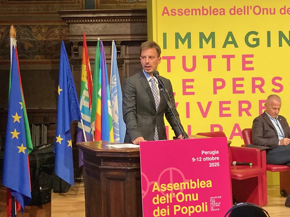 Perugia laboratorio di pace, Bori all’Assemblea Onu dei Popoli: “Disarmiamo le menti”
