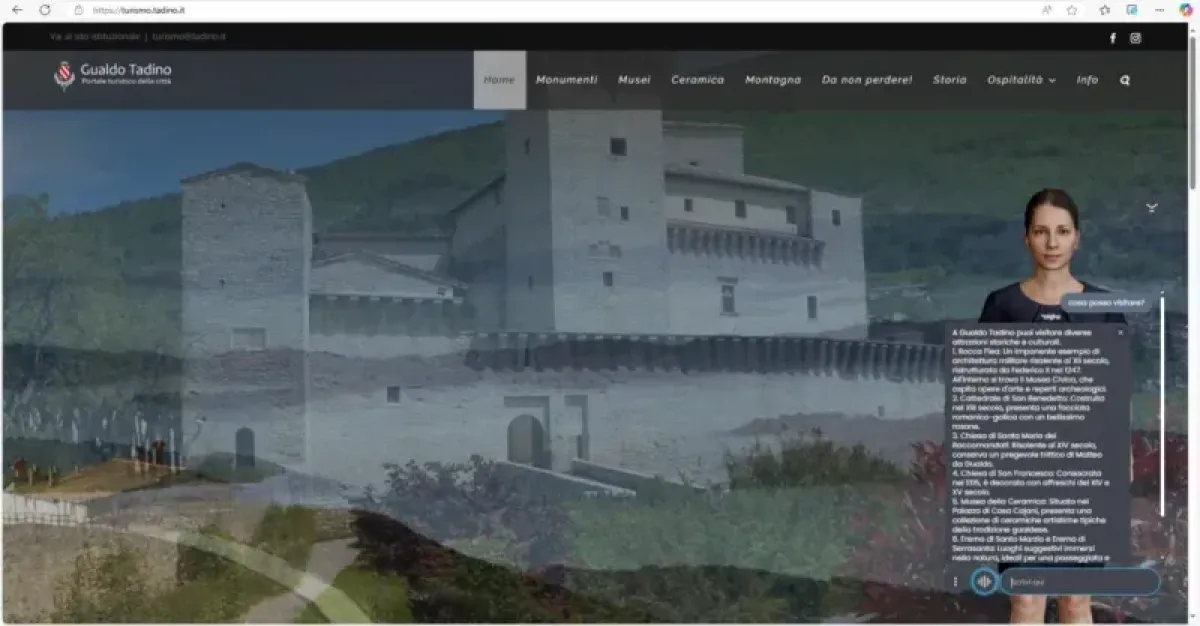 Progetto Angela premiato al City Vision 2025: Gualdo Tadino tra le città più digitali d’Italia con il suo avatar comunale