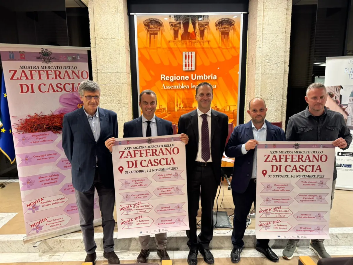 Cascia presenta la XXIV Mostra Mercato dello Zafferano: tradizione, innovazione e turismo sostenibile al centro dell'edizione 2025