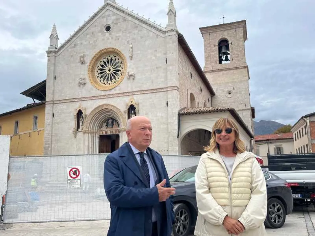 Norcia e Cascia, sopralluogo dei consiglieri leghisti Tesei e Melasecche: verificati i progressi della ricostruzione post-sisma tra ospedali e Basilica