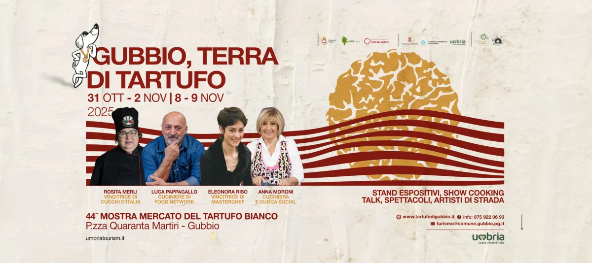 Gubbio, la Mostra del Tartufo Bianco si rinnova: gusto, spettacolo e solidarietà nel cuore della città
