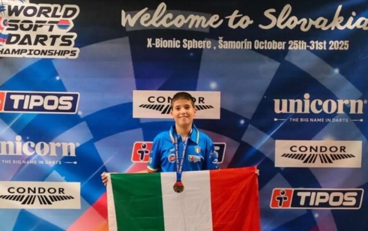 Freccette, il gualdese Anderlini terzo al Mondiale nella categoria Juniores