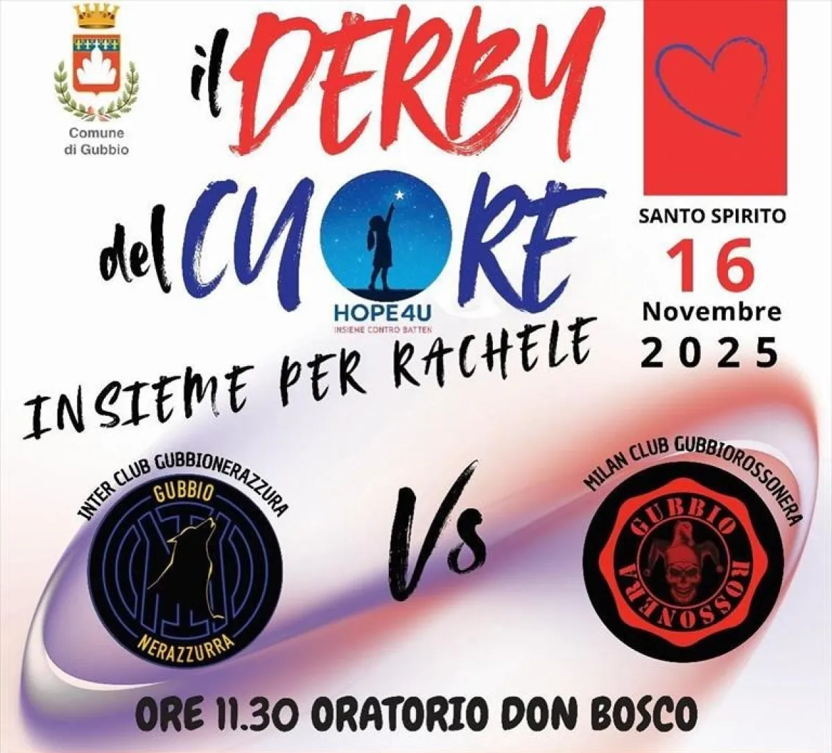 Il Derby del Cuore: i club eugubini di Milan e Inter uniti per aiutare la piccola Rachele
