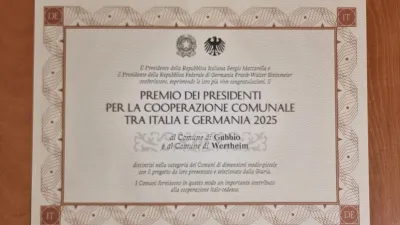Gubbio premiata a Berlino: Mattarella consegna il riconoscimento europeo al sindaco Fiorucci