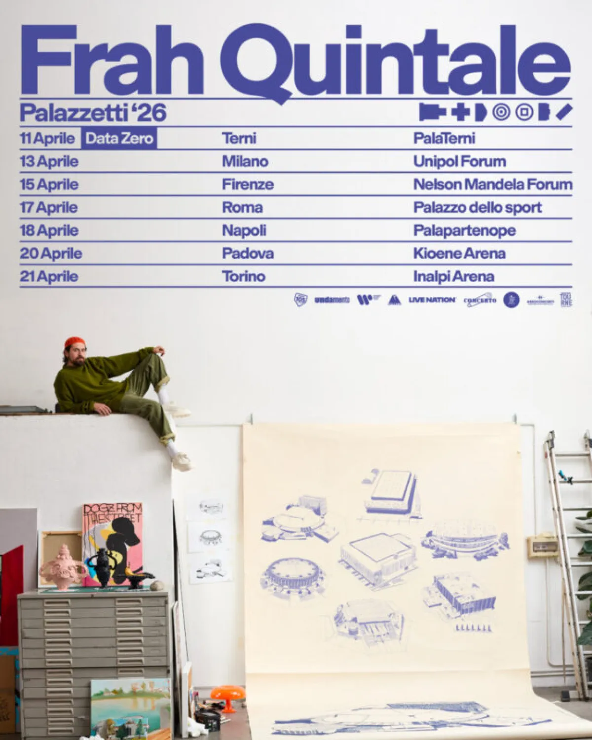 Nuovo tour di Frah Quintale: la data zero è al Pala Terni ad aprile 
