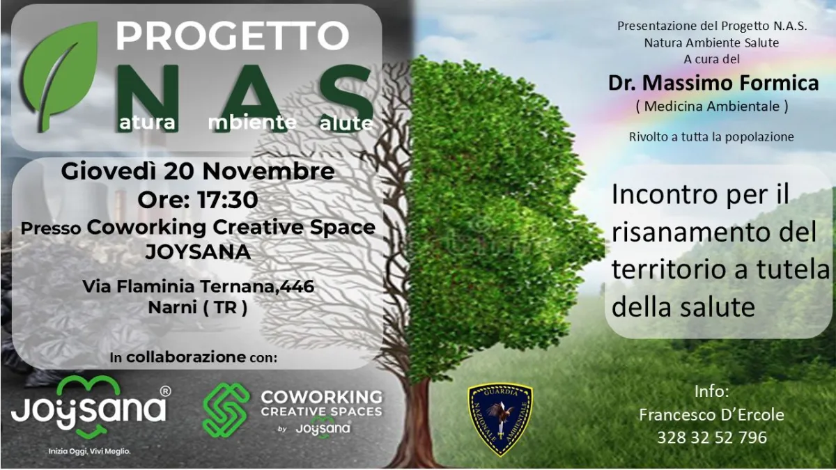 Nasce a Terni il N.A.S., il nuovo laboratorio civico che unisce natura, ambiente e salute