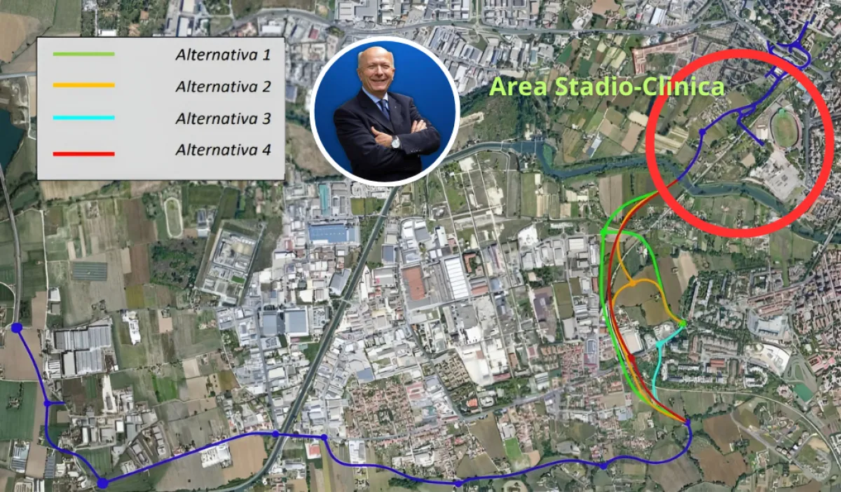 Stadio-Clinica a Terni, con il progetto a rischio anche infrastrutture come variante Sud-Ovest e fermata ferroviaria 
