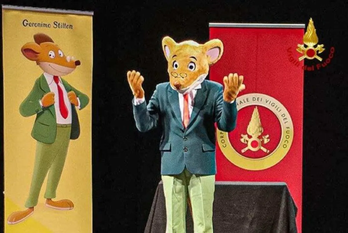 Da Topazia a Perugia: i vigili del fuoco portano la magia di Geronimo e Tea Stilton tra i piccoli pazienti dell’oncoematologia pediatrica