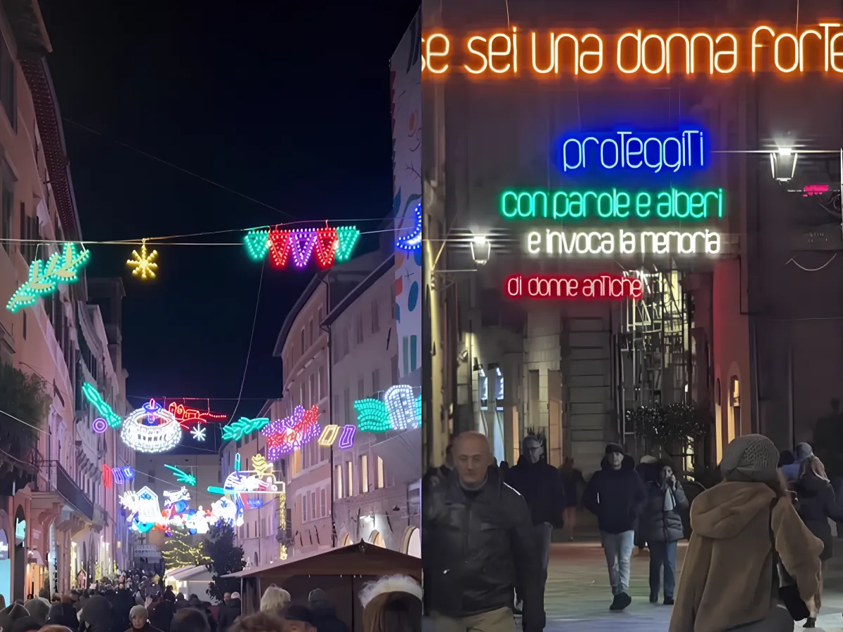 Natale in Umbria 2025: Terni illumina le donne, Perugia scommette sull'arte di Paladino