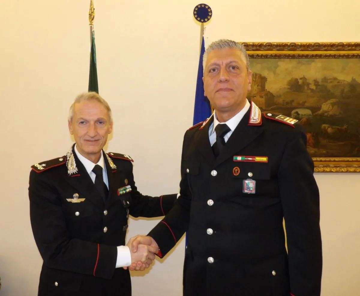Missione Libia, il ritorno del luogotenente Gallo: il saluto del Generale Corbellotti al Carabiniere di Terni