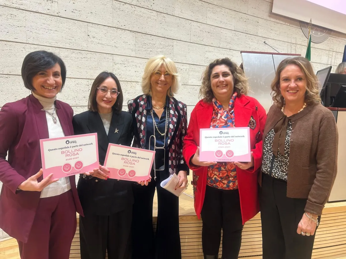 Salute femminile, dalla Fondazione Onda due bollini rosa per gli ospedali di Foligno, Orvieto e Spoleto