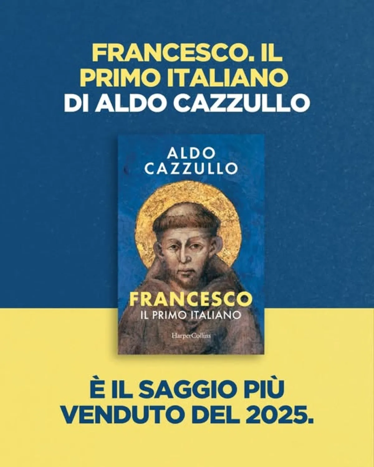 Il libro di Cazzullo su San Francesco è il saggio più venduto dell'anno in Italia
