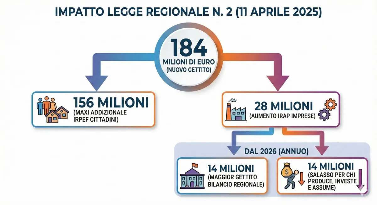 Umbria, IRAP al massimo e pressione fiscale record: la stangata sulle imprese frena occupazione e sviluppo
