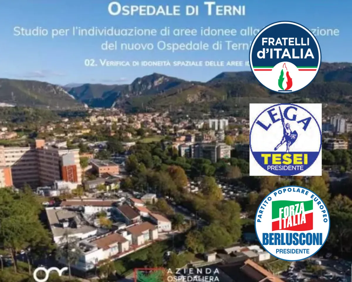 Nuovo ospedale di Terni, dopo Bandecchi anche il centrodestra all’attacco: costi, tempi e scelte sotto accusa