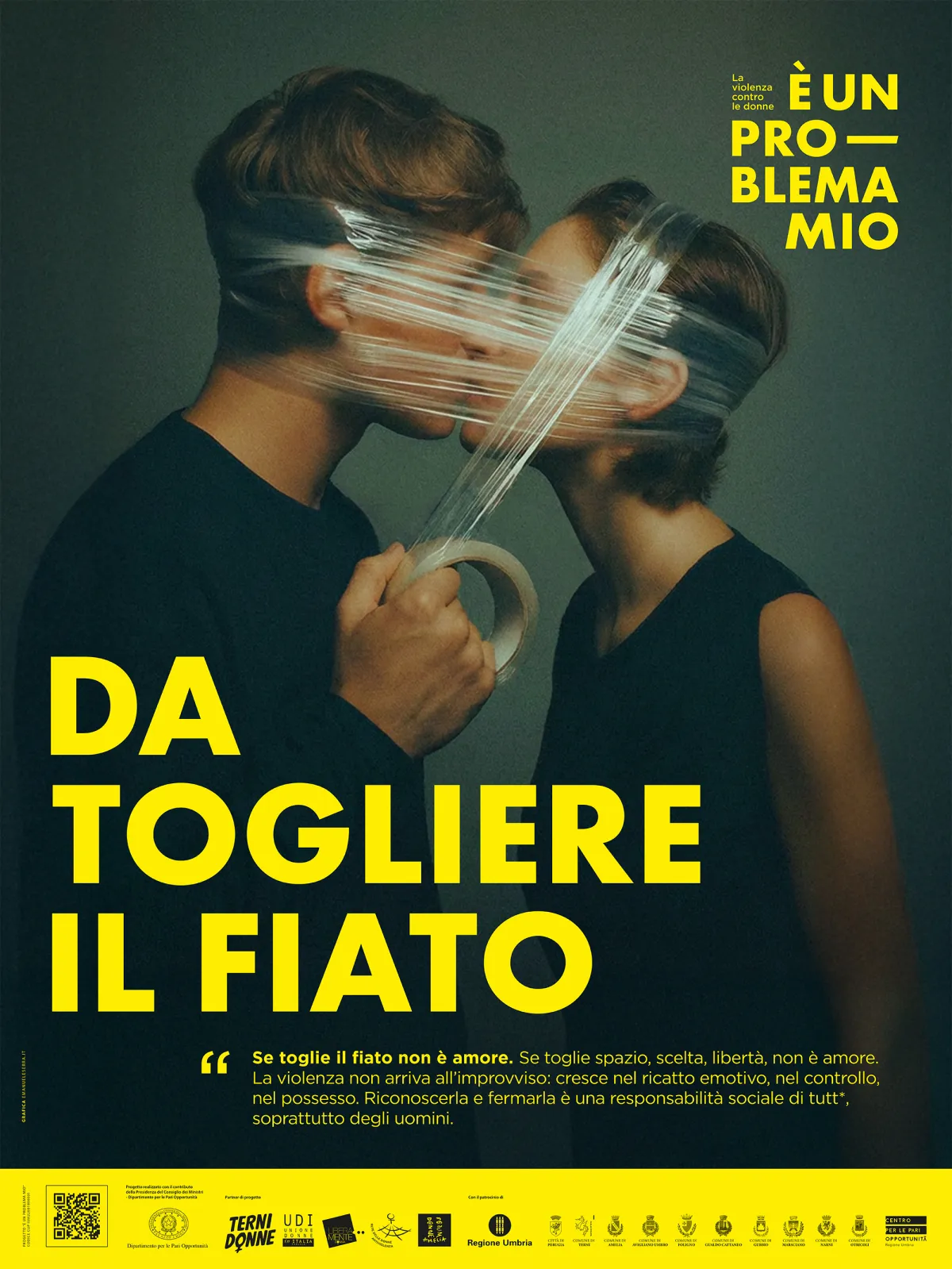 'È un problema mio'. Contro l'amore che soffoca a febbraio le nuove affissioni 'Da togliere il fiato'