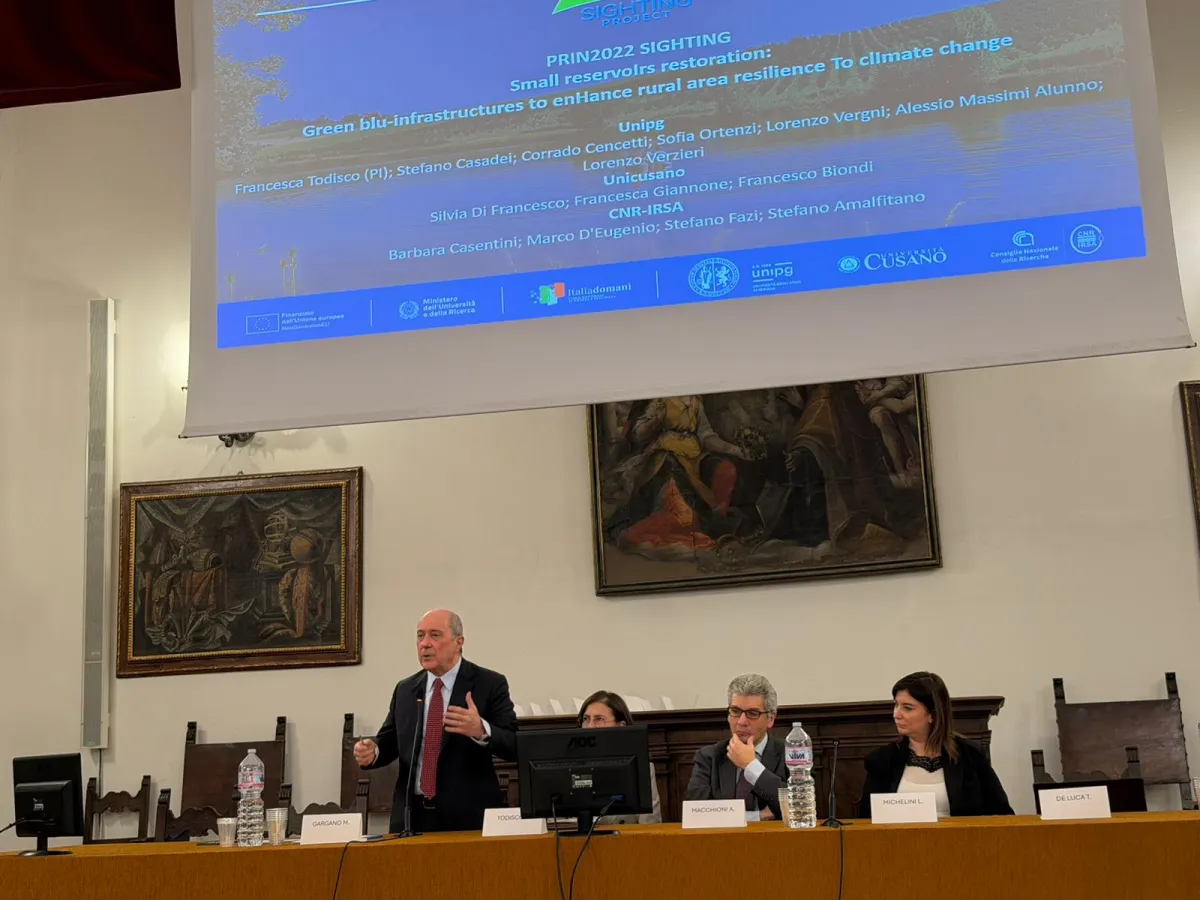 Laghetti collinari e invasi artificiali, anche Unicusano in campo per la sfida idrica dell’Umbria