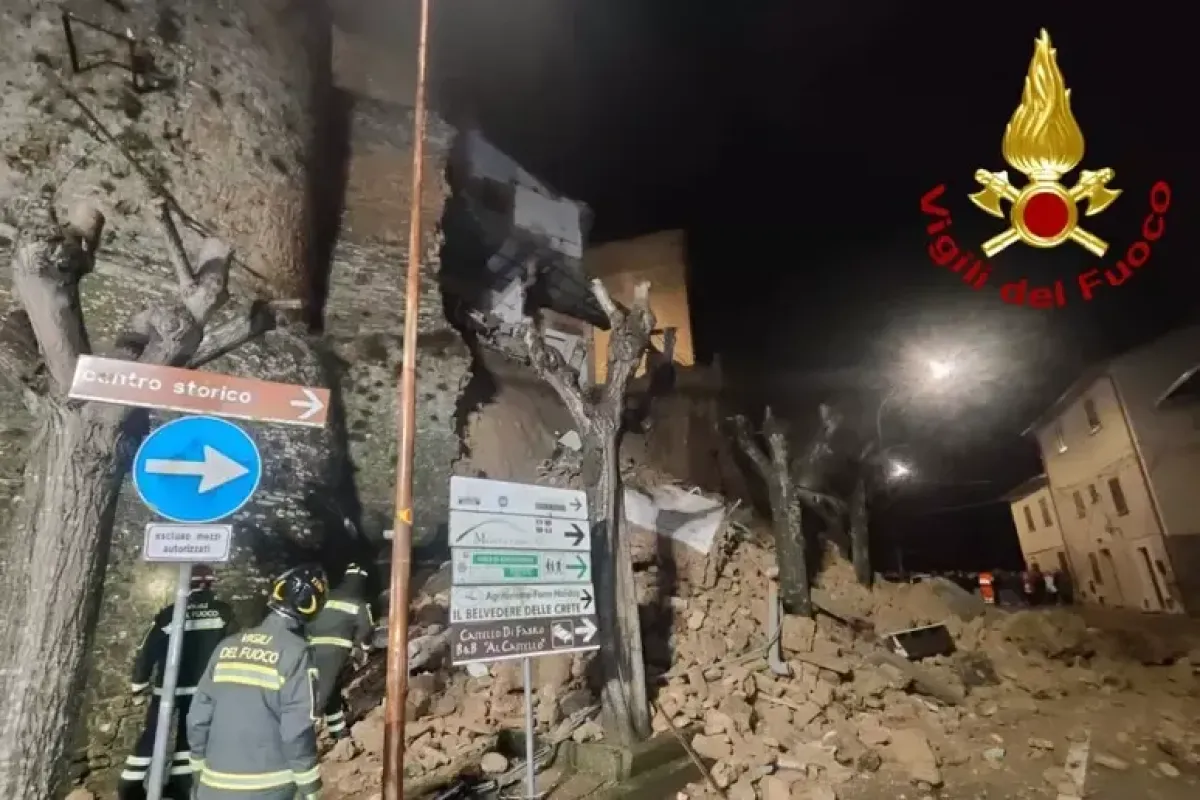 Maltempo in Umbria, cede una porzione delle mura del Castello di Fabro: nessun ferito, area messa in sicurezza