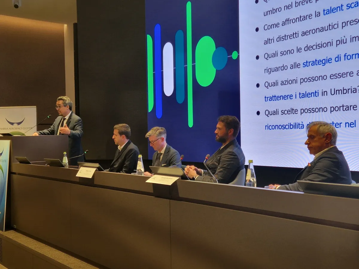 Umbria Aerospace Cluster, allarme talenti: il 30% degli addetti ha più di 50 anni, solo il 15% under 30