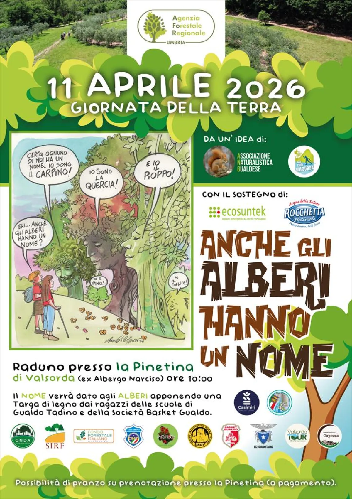Gualdo Tadino, alla Valsorda “Anche gli alberi hanno un nome”: studenti e sportivi a lezione di natura