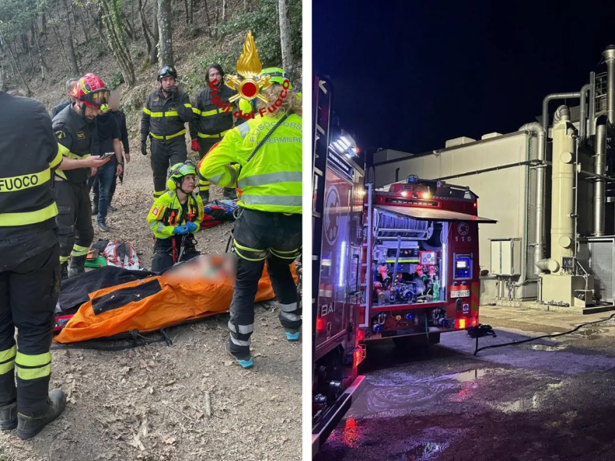 Incidente con quad a Passignano sul Trasimeno e incendio in fabbrica a Città di Castello: i Vigili del fuoco in azione in Umbria