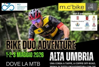 Bike Duo Adventure, inizierà da Gubbio la tre giorni di gare in coppia in mountain bike
