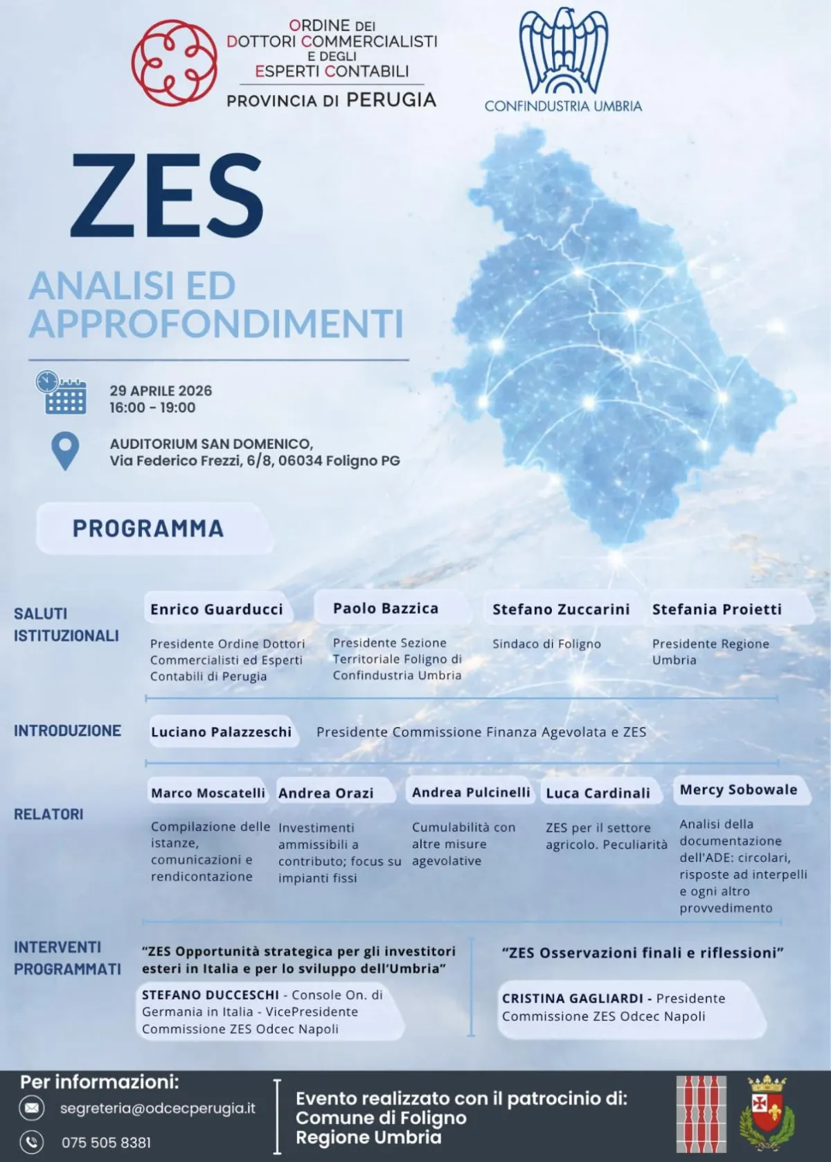 Zone economiche speciali, a Foligno il confronto tra professionisti e imprese promosso dall’Odcec Perugia