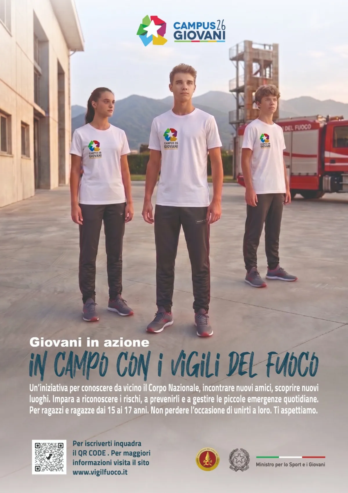 Campi Giovani 2026 dei Vigili del Fuoco, tra le sedi anche Foligno: aperto il bando per 366 ragazzi