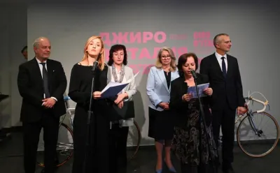 Ciclismo, le bici dell'eugubino Brunetti in esposizione a Sofia per la partenza del Giro d'Italia