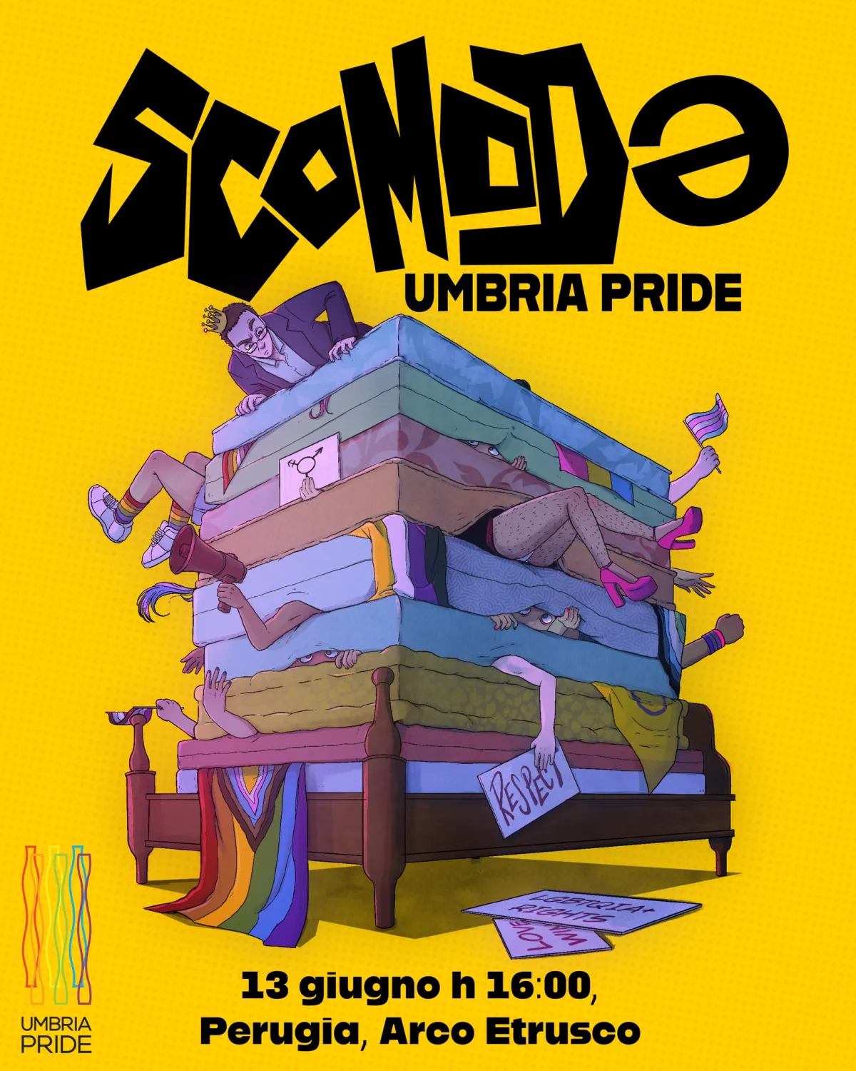“Scomodə”, l’Umbria Pride sceglie la parola della rivendicazione: appuntamento il 13 giugno a Perugia