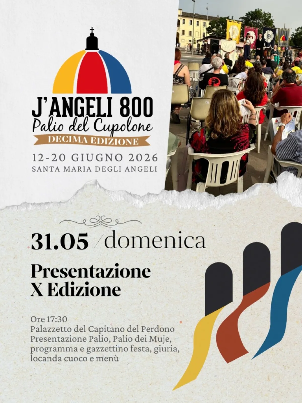Santa Maria degli Angeli, al via il decennale del Palio del Cupolone: il 31 maggio la benedizione dei vessilli nella Basilica Papale