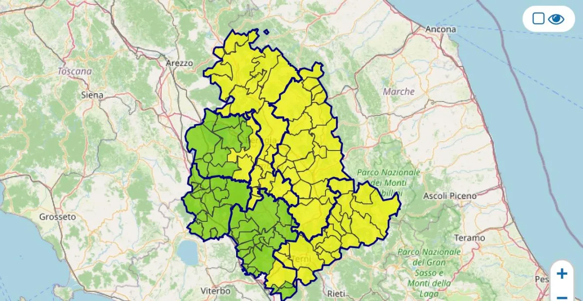 Meteo, Umbria spaccata in due tra caldo e allerta gialla per temporali. Da giovedì temperature in salita