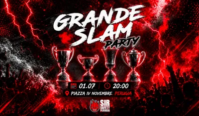 Il cuore di Perugia batte per la Sir: il 1° luglio arriva il "Grande Slam Party"!