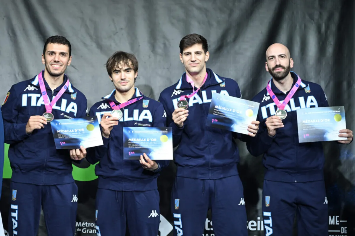 Scherma, lo spadista folignate Santarelli è campione europeo a squadre con l'Italia