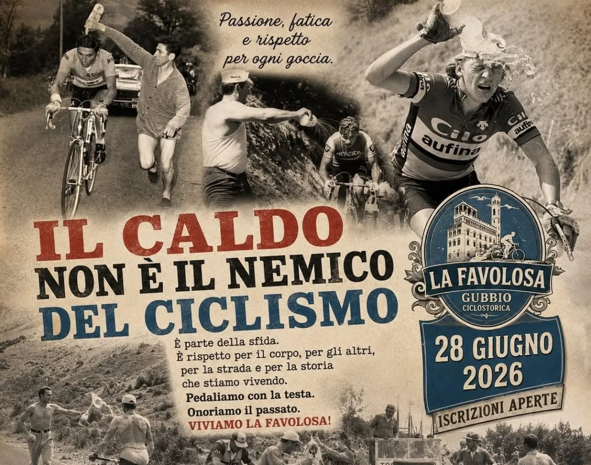 Gubbio, "La Favolosa" accorcia i tracciati per evitare ai ciclisti le ore più calde della giornata