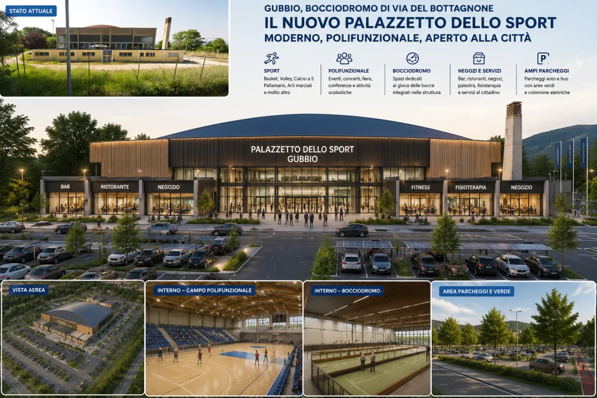 Palazzetto dello Sport a Gubbio, il futuro non può fermarsi davanti alla nostalgia