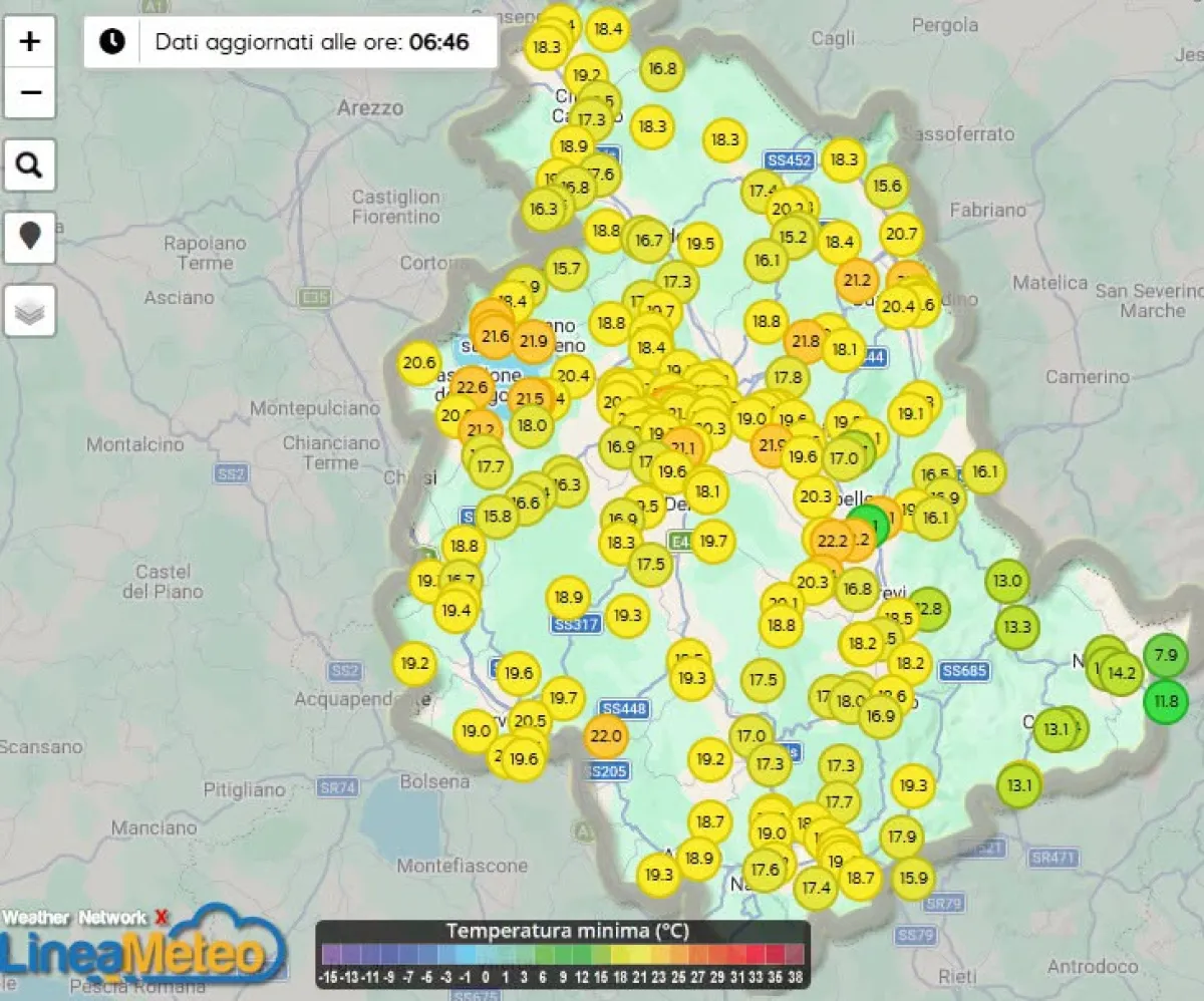 Meteo Umbria, tregua dal grande caldo fino all’8 luglio: ritorno dell’anticiclone africano a metà mese