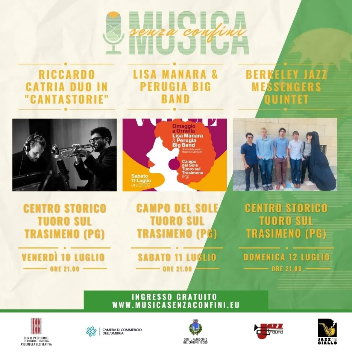 Musica Senza Confini 2026, il festival riparte da Perugia e dal Trasimeno: quattro giorni tra jazz, libri e grandi concerti nei borghi umbri